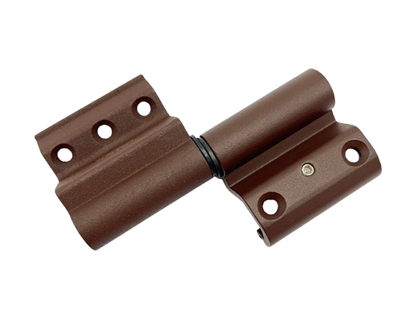 Brown two-wing window hinge