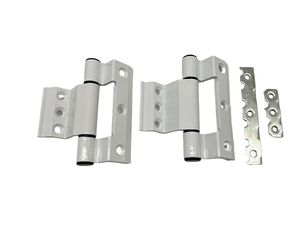 White three-wing window hinge